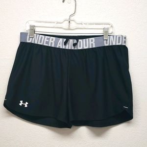 Under Armour workout shorts black drawstring Large